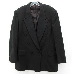 VINTAGE After Six Coat 43 Tuxedo Blazer Wool Double Breasted USA Made